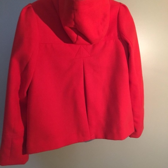 H&M Women’s Hooded RED Jacket Size 4 - Picture 3 of 11